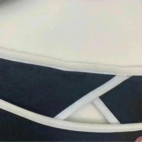 IC by Connie K Contrast Slit Sleeve Key Hole Back Blouse Flowy Stretchy Large - Picture 8 of 12